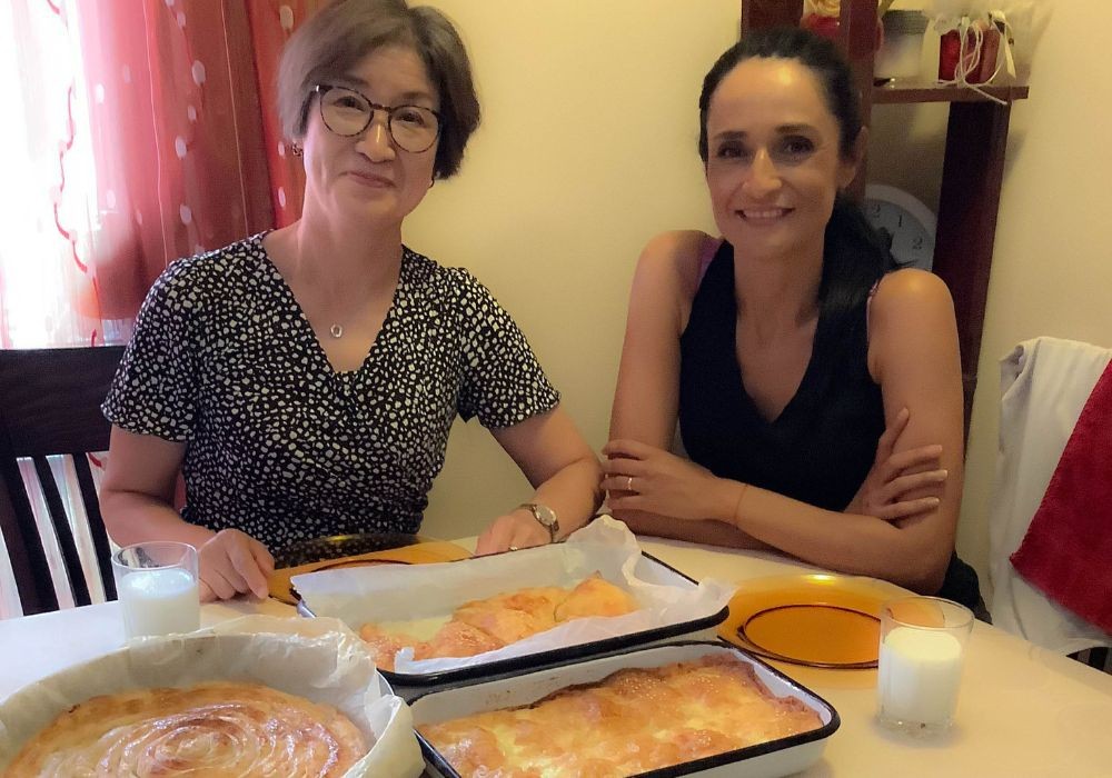 Makiko visitó a Antoaneta Vitale en Plovdiv para aprender a hacer banitsa